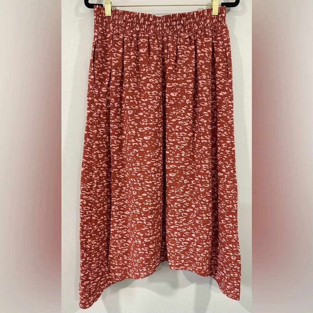 Simply Vera Vera Wang Red and White Maxi Skirt size M long elastic waist